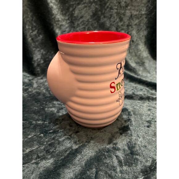 Christmas Hand Warner Mug Global Designs Ribbed  Holiday Snowman Snowflake - Picture 2 of 6